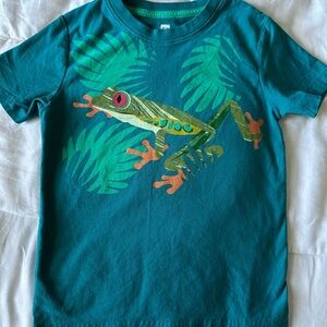 Tea Collection teal Frog Graphic Kids T-Shirt